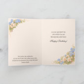 Catholic Virgin Mary Floral Birthday Card Kaart (Binnen)