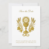 Catholic Wedding Elegant Save the Date (Voorkant)