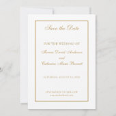 Catholic Wedding Elegant Save the Date (Achterkant)
