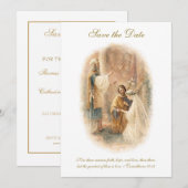 Catholic Wedding Elegant Save the Date (Voorkant / Achterkant)