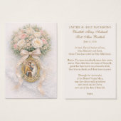 Catholic Wedding Prayer Card Betrothal  Visitekaartje (Voorkant /achterkant)