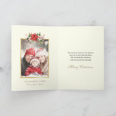 Catholic with Gold Monstrance Poinsettias Photo Feestdagen Kaart (Binnen)