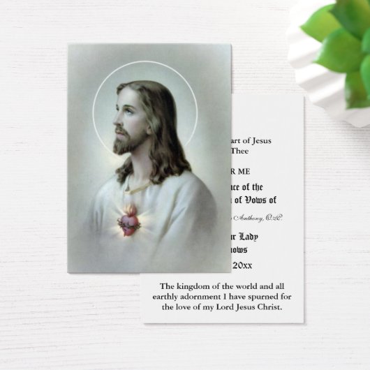 CATHOLIE NUN PROFESSIE VAN STEMMEN HOLY KAART (Bureau)