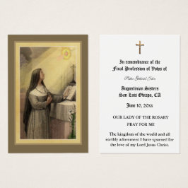 CATHOLIE NUN PROFESSIE VAN STEMMEN HOLY KAART