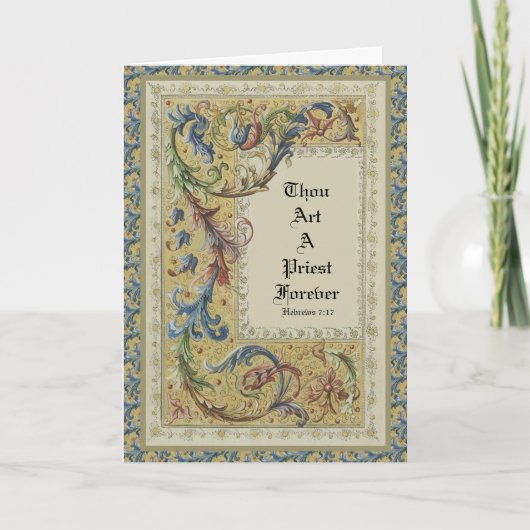 CATHOLIE PRIEST ORDINATION EERSTE MASSASCRIPTURE KAART (Voorkant)