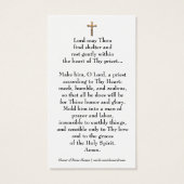 CATHOLIEKE PRAYER VOOR DE PRIESTEN VISITEKAARTJE (Achterkant)