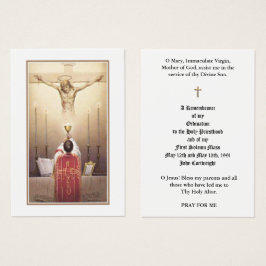 CATHOLIEKE PRIEST ORDINATION HOLY KAARTEN VISITEKAARTJE