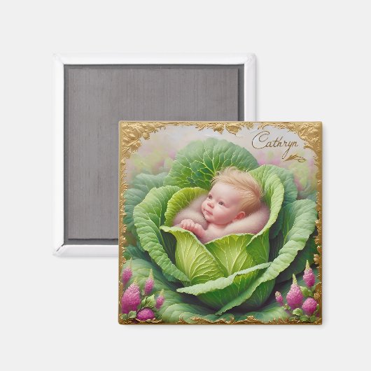 CATHRYN ~ In de koolpatch ~ Magneet (Voorkant / Achterkant)