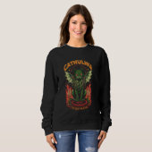 Cathulhu Cosmic Horror Cthulhu Lovecraft Cat Trui (Voorkant volledig)
