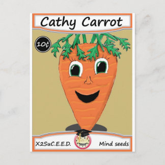 Cathy Carrot Seed Packet 1 Briefkaart