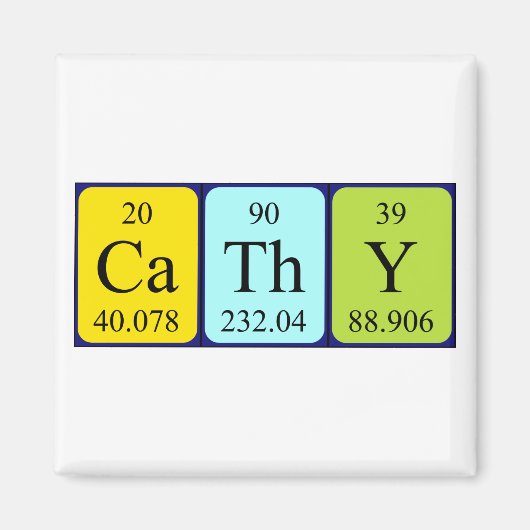 Cathy periodiek table name magnet (Voorkant)