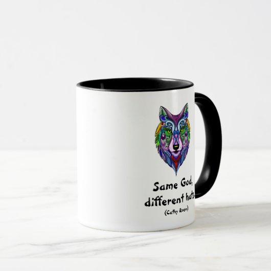 Cathy Roew Cat Wolf Mandala Mok (Voorkant rechts)