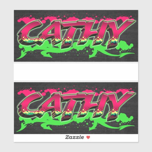 Cathy Vorname Name Graffiti Aufkleber Sticker (Vel)