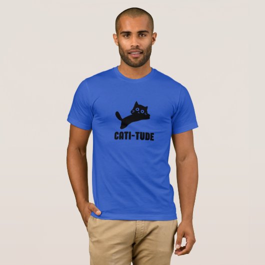 CATI-TUDE T-shirt – stijlvolle en speelse kattenli (Voorkant volledig)