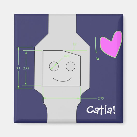 Catia Modeling Magneet (Voorkant)
