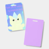 Caticorn  Birthday Favor Bags Badge (Voor- en achterkant)