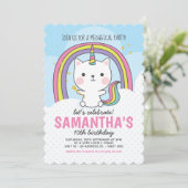 Caticorn Birthday Party Kaart (Staand voorkant)