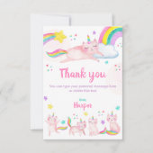 Caticorn Birthday - persoonlijke bedankt - kaart (Voorkant)