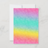 Caticorn Birthday - persoonlijke bedankt - kaart (Achterkant)