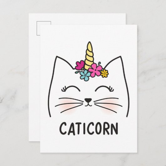 Caticorn Briefkaart (Voorkant / Achterkant)