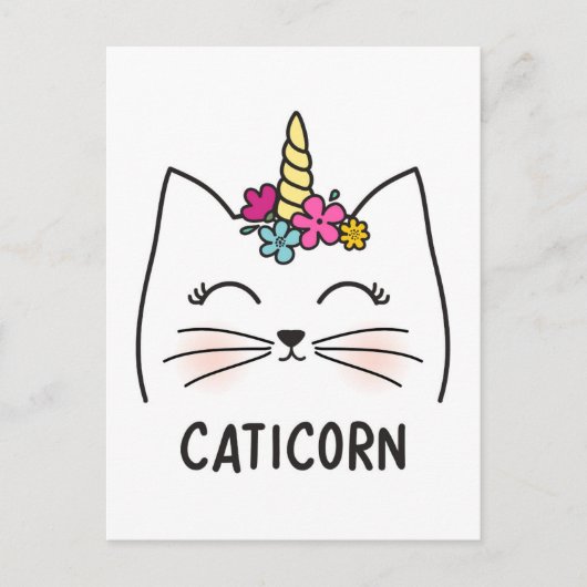 Caticorn Briefkaart (Voorkant)