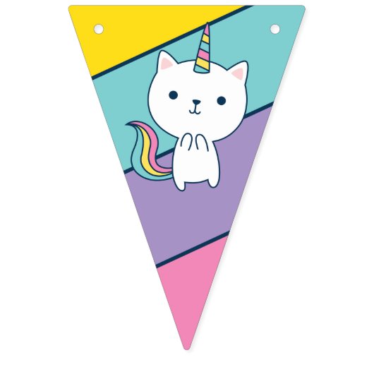 Caticorn | Bunting Flags | Verjaardag Decoratie Vlaggetjes (Vierde vlag)