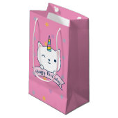Caticorn | Cadeaubag | Roze Klein Cadeauzakje (Voorkant Gekanteld)
