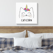 Caticorn Canvas Afdruk (Insitu (Slaapkamer))