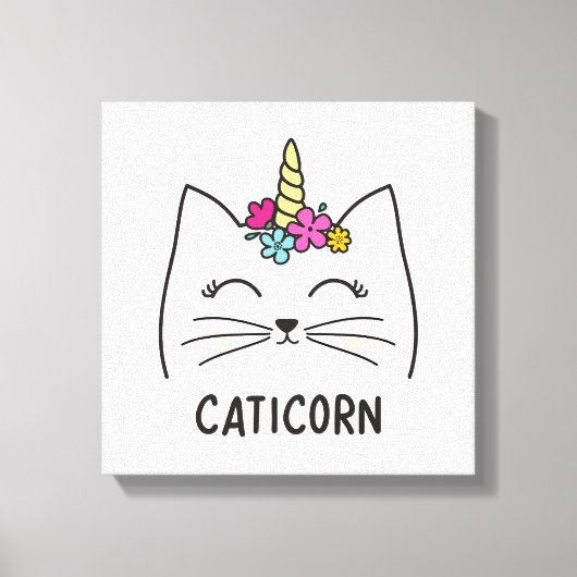 Caticorn Canvas Afdruk (Voorkant)