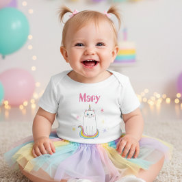 Caticorn Cat Meow-Gical baby name Romper