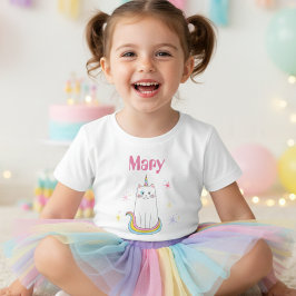 Caticorn Cat Meow-Gical Girl-peuter name T-Shirt