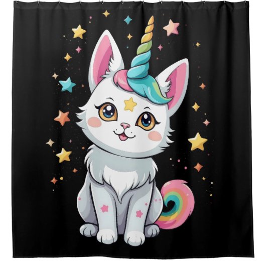 Caticorn Douchegordijn (Voorkant)
