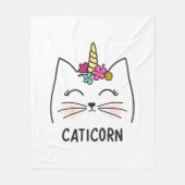 Caticorn Fleece Deken (Voorkant)
