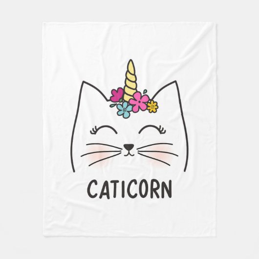 Caticorn Fleece Deken (Voorkant)