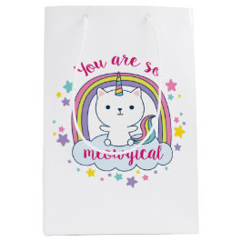 Caticorn | Gift Bag | Goodie Bag | wit Medium Cadeauzakje