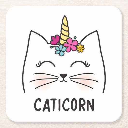 Caticorn Kartonnen Onderzetters (Voorkant)
