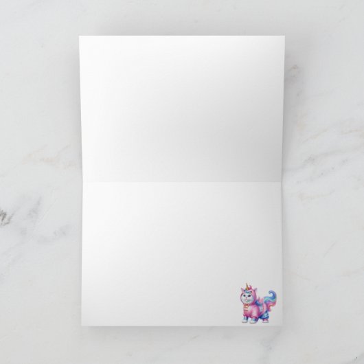 Caticorn (kat eenhoorn) Blank Binnen Bedankkaart (Binnen)