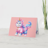 Caticorn (kat eenhoorn) Blank Binnen Bedankkaart (Voorkant)