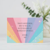 Caticorn Kat Verjaardagsfeestje voor Kinderen Bedankkaart (Staand voorkant)