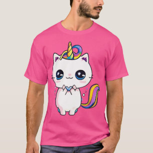 Caticorn Meological Rainbows Kat Kittycorn Eenhoor T-shirt