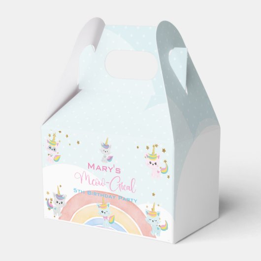 Caticorn Meow-Gical Birthday Bedankdoosjes (Achterkant)