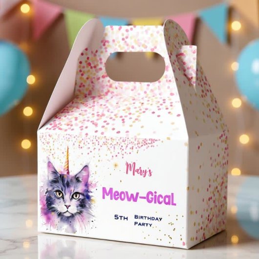 Caticorn Meow-Gical Birthday Bedankdoosjes