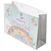 Caticorn Meow-Gical Birthday Groot Cadeauzakje (Achterkant Gekanteld)