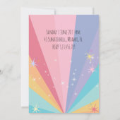 Caticorn Meow-Gical Birthday Invitation Kaart (Achterkant)