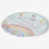 Caticorn Meow-Gical Birthday Papieren Bordje (Gekanteld)