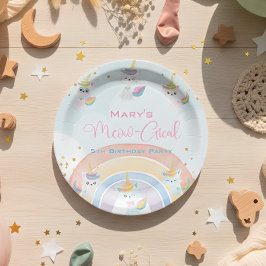 Caticorn Meow-Gical Birthday Papieren Bordje