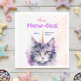 Caticorn Meow-Gical Birthday Servet