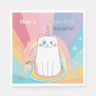 Caticorn Meow-Gical Birthday Servet