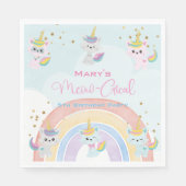 Caticorn Meow-Gical Birthday Servet (Voorkant)