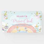 Caticorn Meow-Gical Birthday Spandoek (Horizontaal)